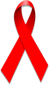 ภาพริบบิ้นแดงสัญลักษณ์ หยุดโรคเอดส์